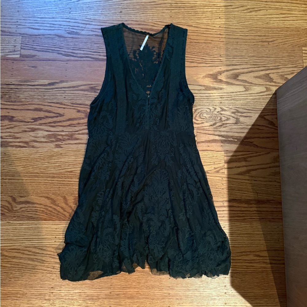Free People Deep Green Lace Mini